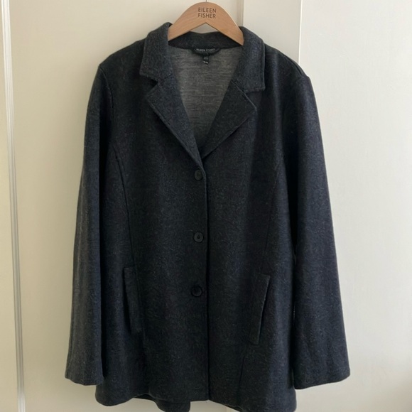 Lovely Eileen Fisher Modern Car Coat size XL - Picture 3 of 11